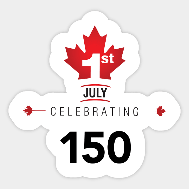 Canada Day 150th Anniversary Sticker by vladocar